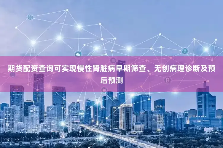 期货配资查询可实现慢性肾脏病早期筛查、无创病理诊断及预后预测